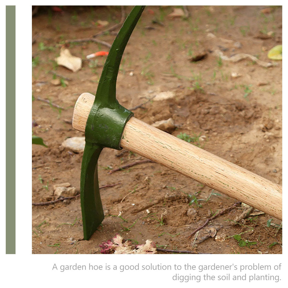 Steel Garden Steel Hollow Hoe Household Pickaxe Convenient Gardening Tool Multifunctional Pickaxe Wood Handle Farming Tool