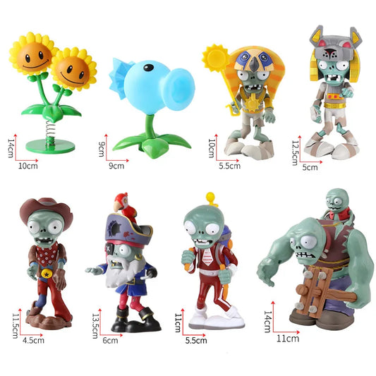 Plants vs Zombies 2 Toys Set Series Original Anime Action Figures Soft Silicone Zombie Birthday Christmas New Year Gift Boys