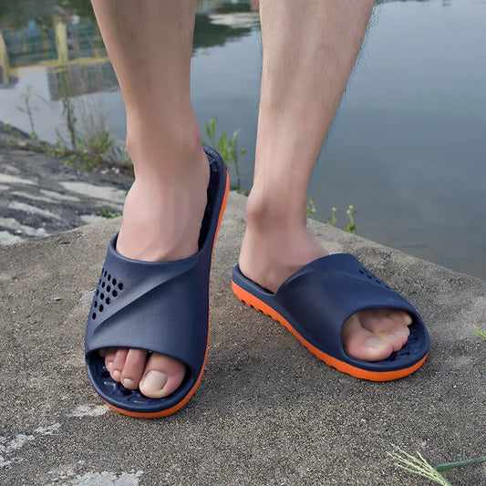 Men Slides Non-slip Summer Massage Flip Flops Indoor Slipper Man Sandals Beach Shoes Men