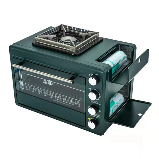 2025Home Multifunctional Outdoor Gas Pizza Oven Camping Gas Stove 2-in-1 Cassette Oven Portable Small Baking Oven