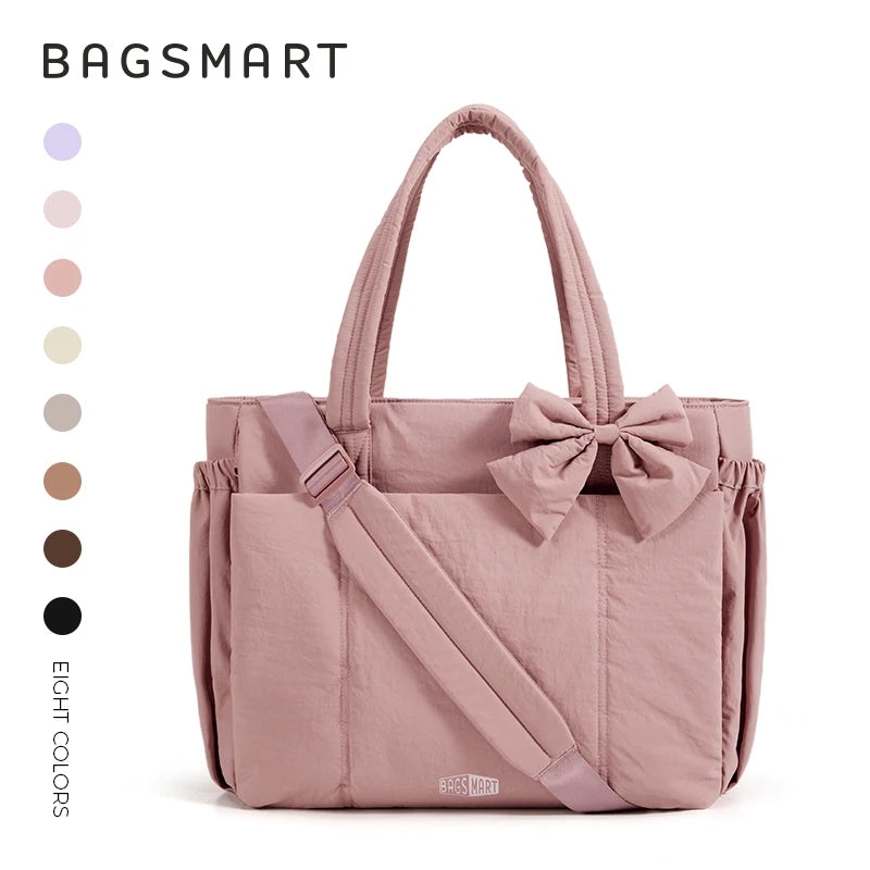 BAGSMART Große Umhängetasche für Damen Vielseitige Pendlerhandtasche Messenger mit mehreren Taschen Schulter-Sporttasche