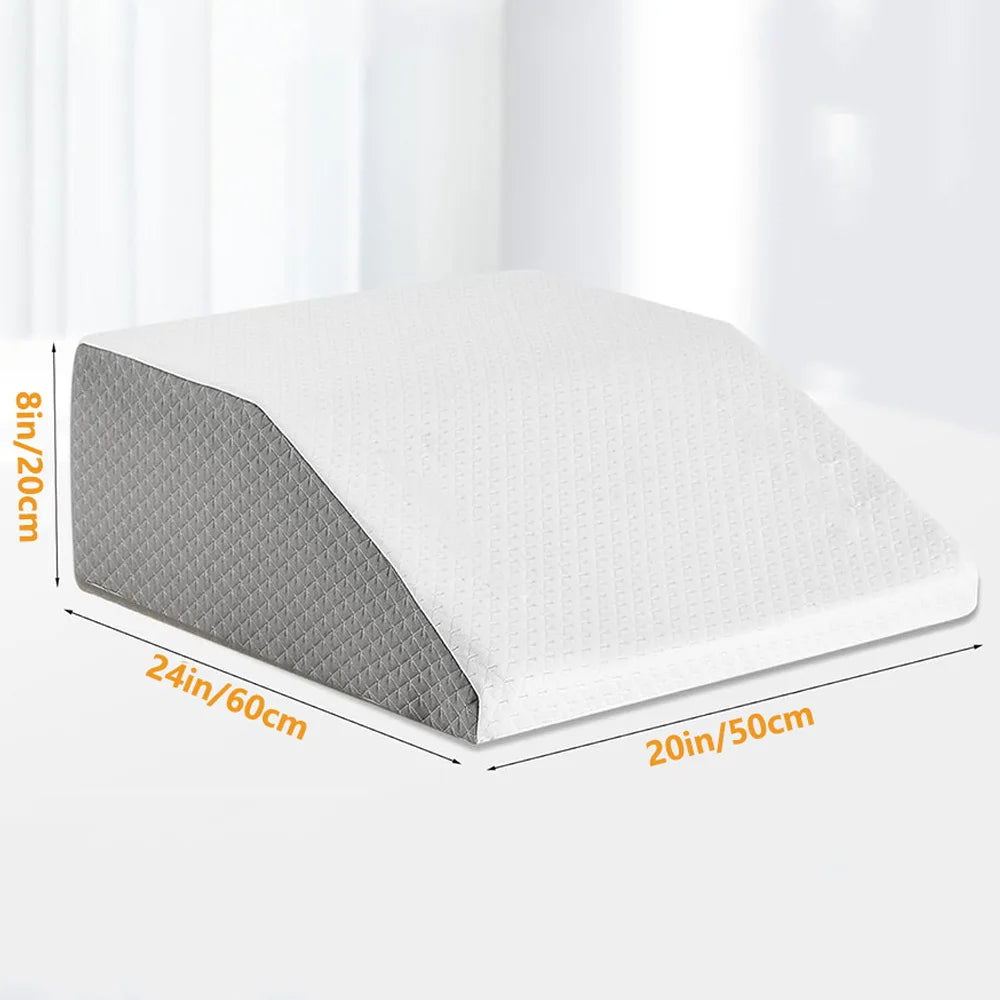 Oreiller de Jambe, Oreiller pour Relever les Jambes de 20 cm, Repos, Sommeil, Cale de Jambe pour Dormir sur le Côté, Oreiller Cale Jambe en Mousse à Mémoire de Forme