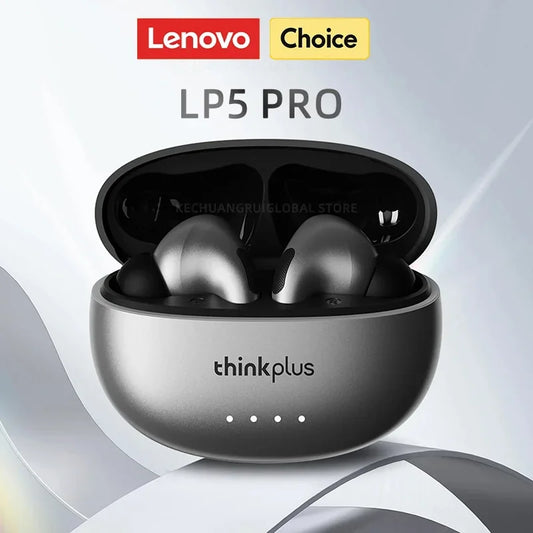 Lenovo LP5 PRO Kabellose Bluetooth 5.4 Kopfhörer TWS HiFi Sound Gaming Earbuds LP5Pro Sport Headset Lange Standby-Zeit mit Mikrofon 2025