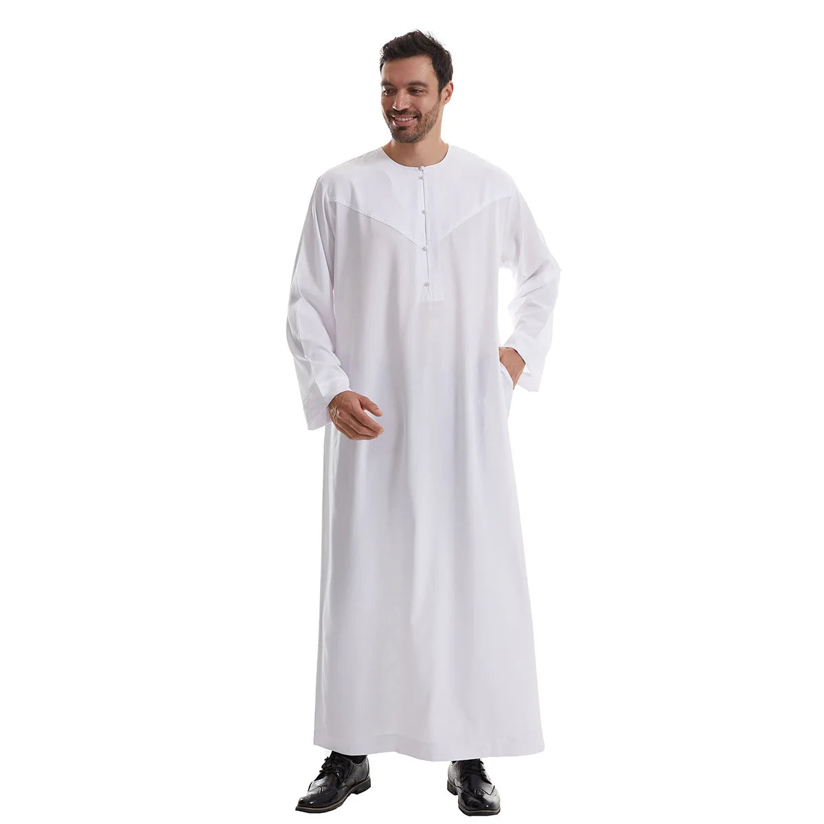 Neu 2024 Eid Muslim Islamischer Naher Osten Abaya Dubai Malaysia Loose Robe Hemd Herrenbekleidung Jalabiya Abayas Ramadan Kaftan