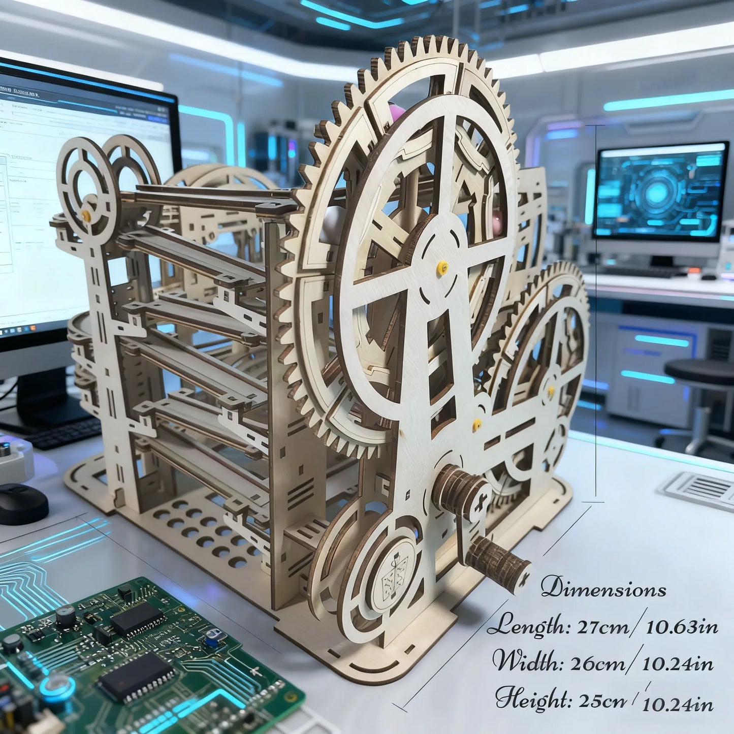 3D-Holzrutschenmodell-Puzzle, DIY-Bastelbausatz, Pädagogisches Hobby, Fördert die manuelle Geschicklichkeit.