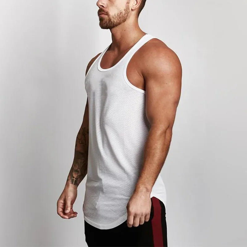 Herren Tank Top Sommer Sport Gym Weste Schnell Trocknend Training Tanktop Workout Singlets Herren Fitness Bodybuilding Ärmelloses Shirt