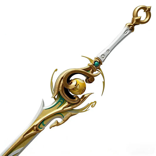 ZIBAI Cos Sword White Horse Length 118CM Weapons Game Genshin Impact Cosplay Prop Halloween Christmas Party Costume Accessories