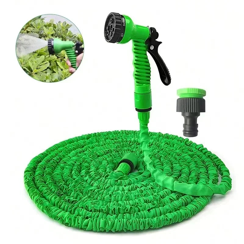 Tuyau magique extensible 25FT-200FT Conception légère Pistolet à 7 fonctions de pulvérisation d'eau Matériaux durables Outils d'arrosage pour la maison et le jardin