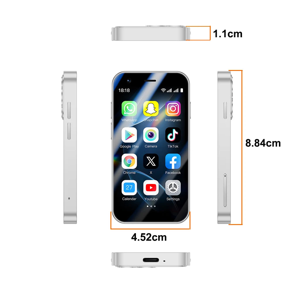 SOYES A17 Mini Android8.1 Smartphone 3.0 Zoll 2GB RAM 16GB ROM Dual SIM Standby Play Store 3G kleines Telefon