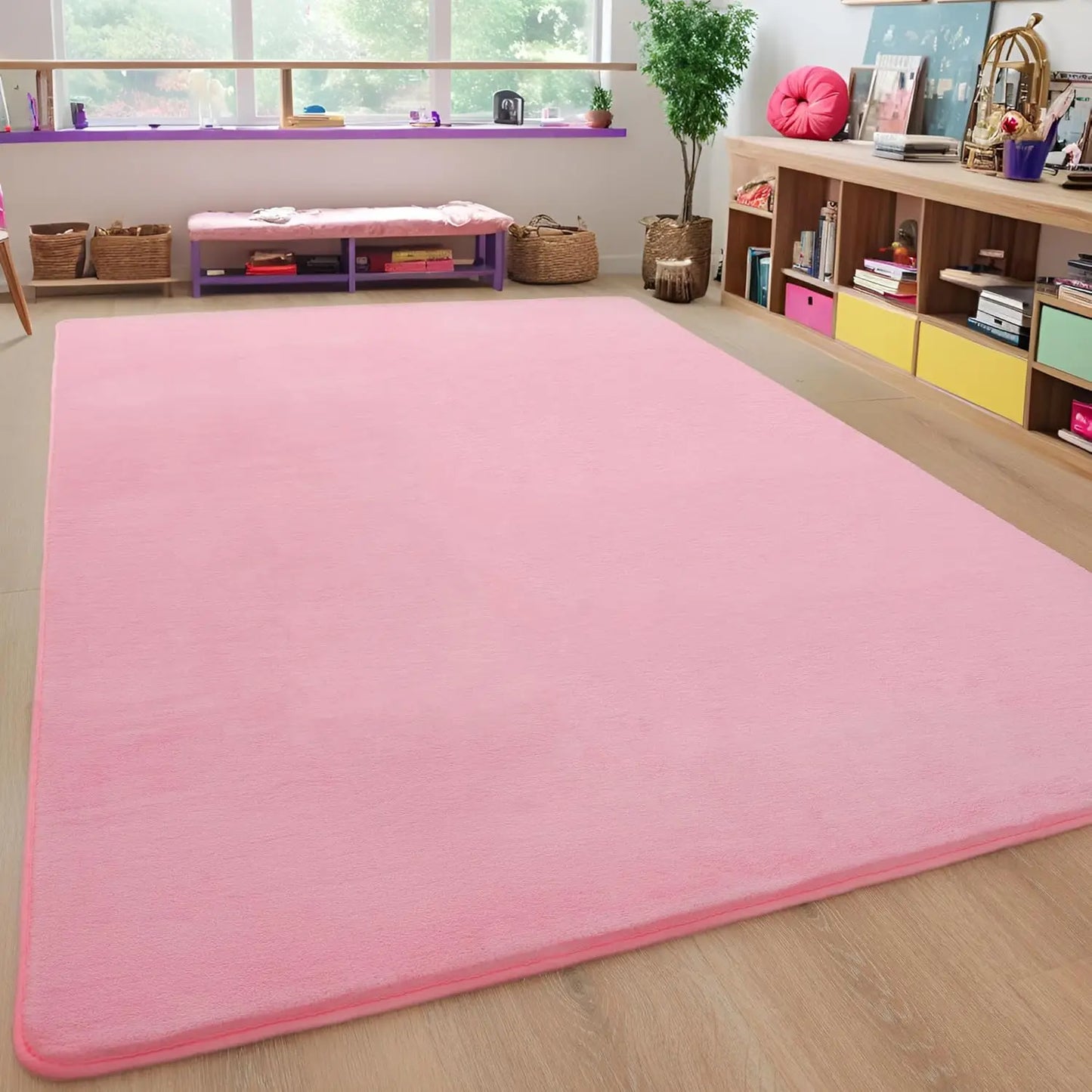 VIKAMA Tapis Moderne en Velours de Corail Doux Antidérapant pour Salon Chambre Grand Tapis de Jeu pour Enfants Tapis de Sol pour la Décoration Intérieure