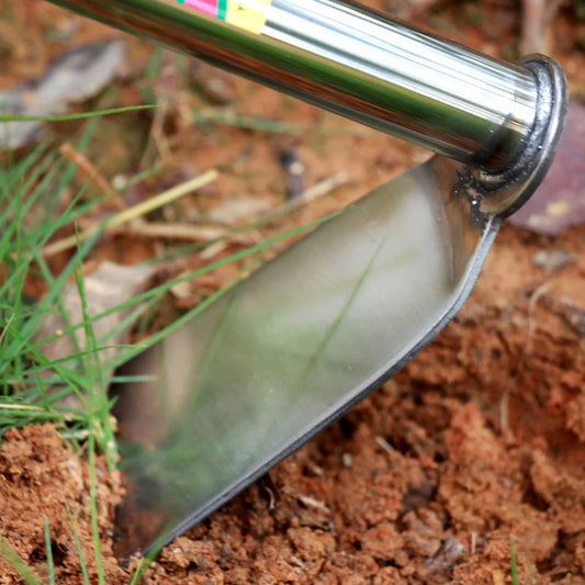 Stainless Steel Hand Hoe Lightweight Metal Garden Tool For Weeding Planting Digging Small Steel Hoe Garden Accessories