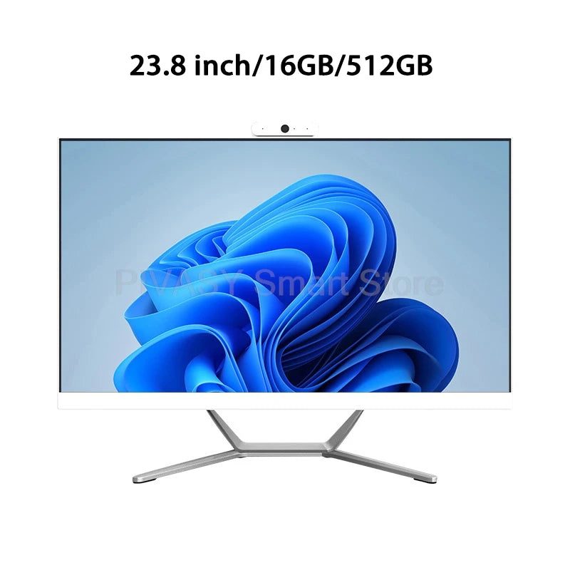 23.8 Inch New Ultra-Thin All-in-One Desktop PC FHD IPS 1920*1080 75Hz Convenient Support Wall-Mountable tv for Home Business