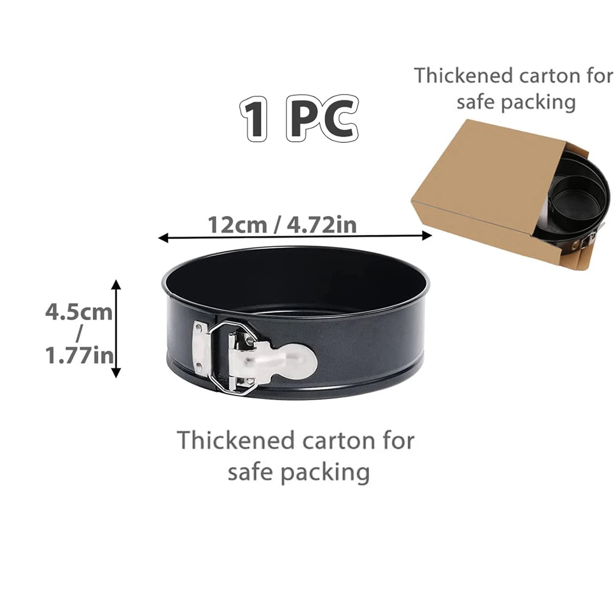 1 Stück, 3 Stück Kuchenform-Set, runde Antihaft-Backformen Springform für Kuchen, Käsekuchen, abnehmbarer Boden, auslaufsichere Backformen-Sets