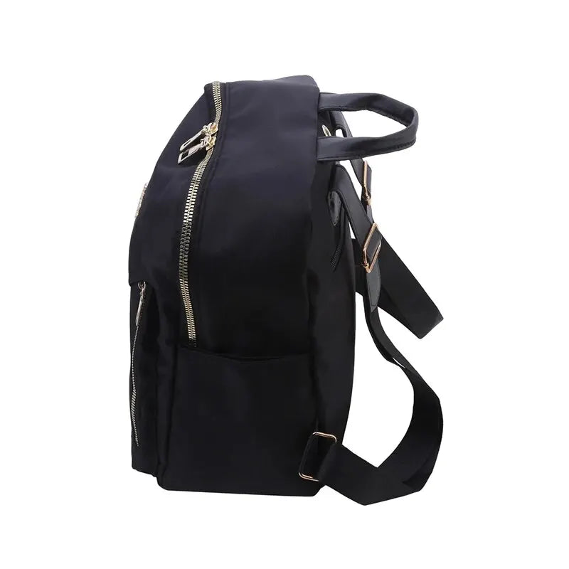 Sacs à dos simples grande capacité nouveau sac de voyage noir pour femmes sac à dos étudiant Harajuku solide unisexe sacs Streetwear