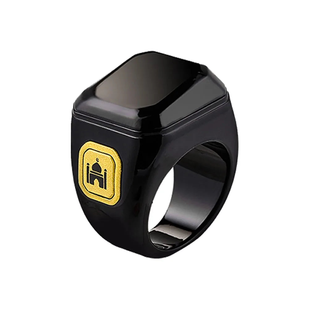 2026 Qibla Smart Zikr Ring Lobpreisung Tasbih Zählung Elektronischer Digitalzähler für Muslime 5 Gebetszeiten Vibrationserinnerung Wasserdicht
