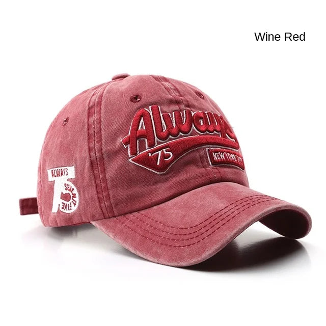 Casquette de baseball brodée pour femmes et hommes, nouvelle casquette de soleil unie printemps-été, casquettes de sport rétro lavables, casquette de pêche hip-hop