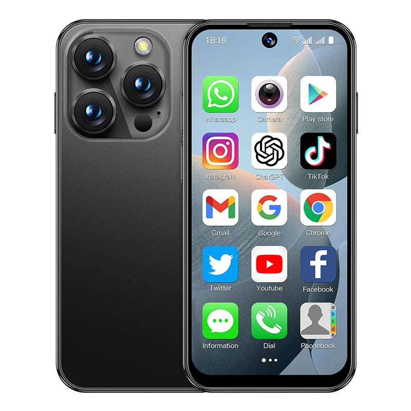 SOYES XS19 Mini Smartphone 3.88 Zoll 2 GB RAM 16 GB ROM Android 10.0 mit Gesichtserkennung Dual SIM Standby 3G-Netzwerk Kleines Telefon