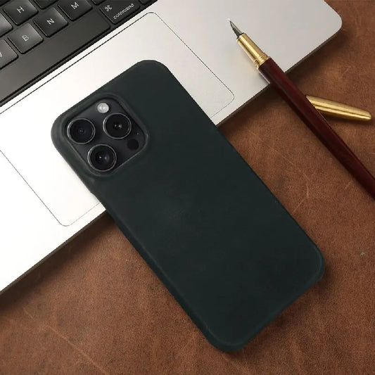 Fengma Muster Leder Handyhülle für iPhone 14 Pro 1516 Pro Max Stoßfeste Schutzhülle Echtes Leder Business