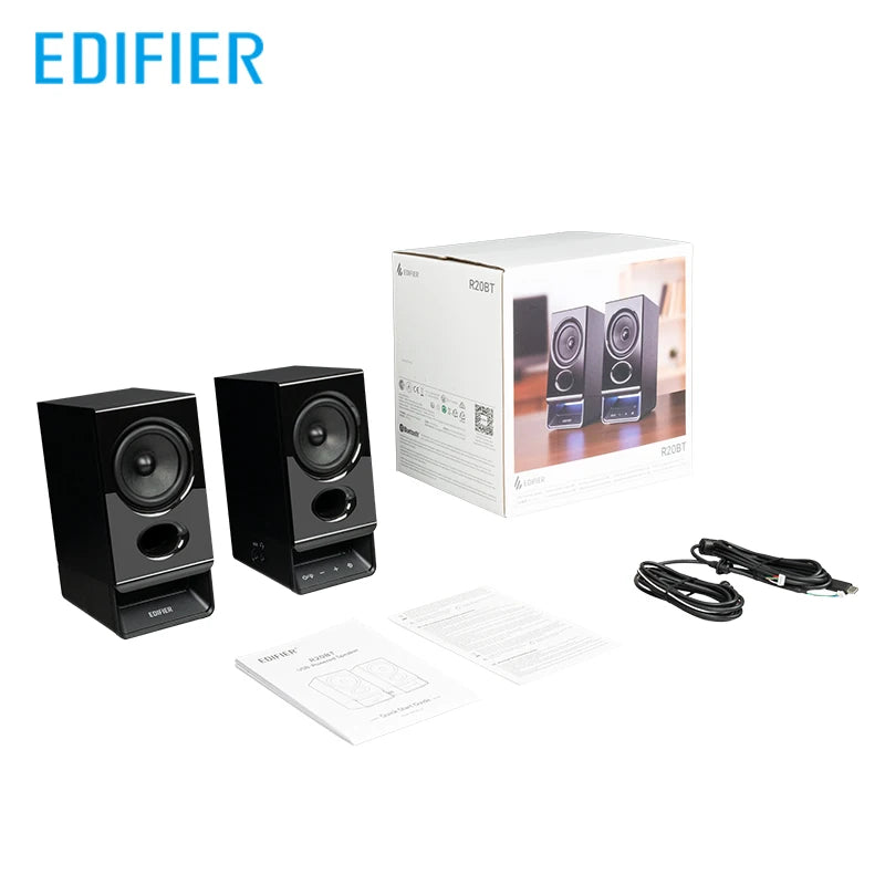 Edifier R20BT USB-betriebene Lautsprecher Bluetooth 6.0 Computerlautsprecher mit Lichteffekten USB-C-AUX-Eingänge