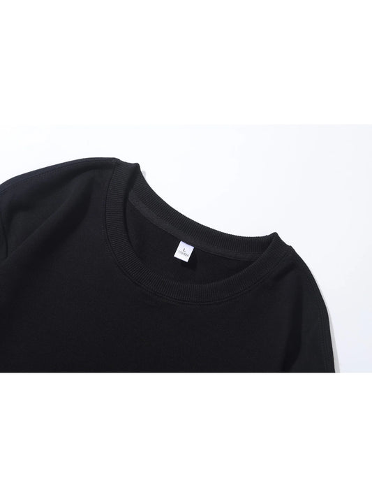 Men's Sweatshirt 2025 Spring Autumn Round Neck Long Sleeve hoodies Solid Pullover Casual Sports Fitness Leisure Men Clothing top