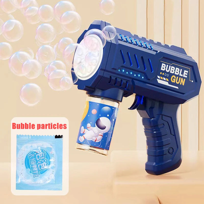 Vollautomatische Blasenpistole Raketen-Blasenmaschine Automatischer Gebläse mit Blasenflüssigkeit Spielzeug für Kinder Strand Outdoor-Blasengeschenke