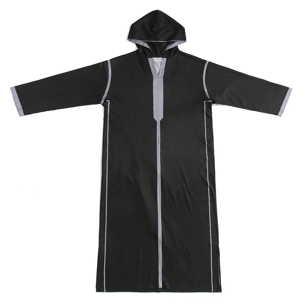 Islam Herren Kapuzen Maxikleid Jubba Thobe Saudi Arabisches Gewand Marokko Kaftan Dubai Türkei Abaya Muslimische Kleidung Ramadan Abayas Kleid