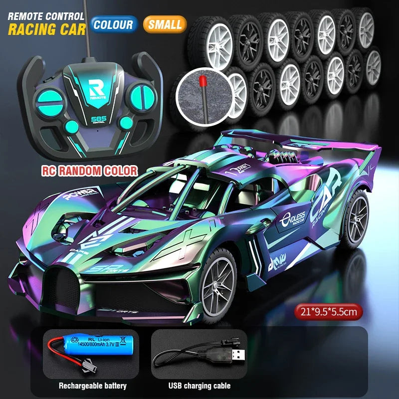 Ferngesteuertes Auto 4-Kanal Hochgeschwindigkeits-Drift-Rennwagen Elektro-Sportwagen Spielzeug Modell für Jungen Kinder Geburtstagsgeschenk