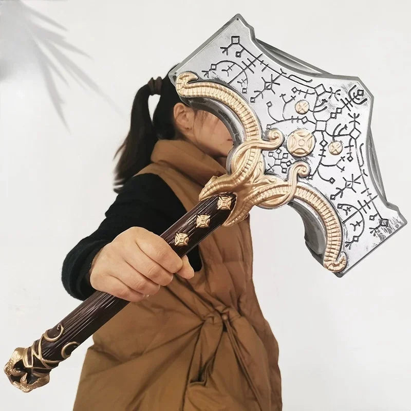 92cm Kratos Axe Katana Athena Leviathan Blade of Chaos Sword God of War 4 Cosplay Prop Real Size Japanese Katana Samurai Sabre