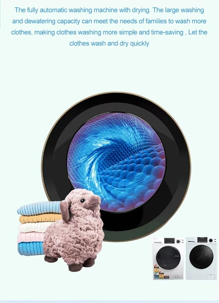 Front-load Washers and Dryer 2 in 1 Household Washing Machine