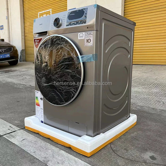 Household Large Capacity Intelligent 12kg Variable Frequency Full Automatic Front Load Washing Machine with Hot Dry 2 in 1