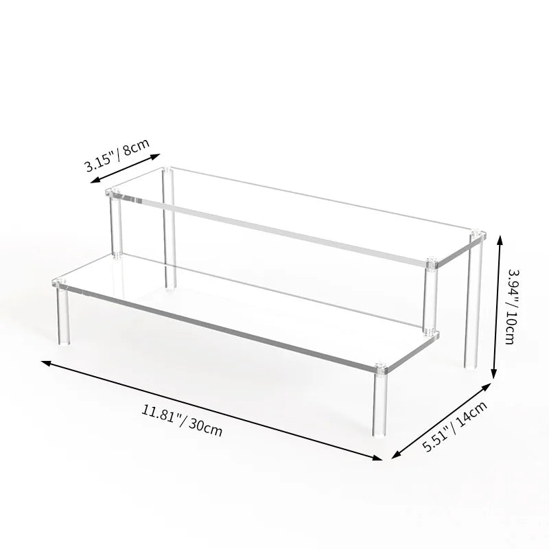 1 Stück mehrschichtiger Acryl-Präsentationsständer Tortenständer hochtransparentes trapezförmiges Ablageregal perfekt für Dessert-Cupcakes