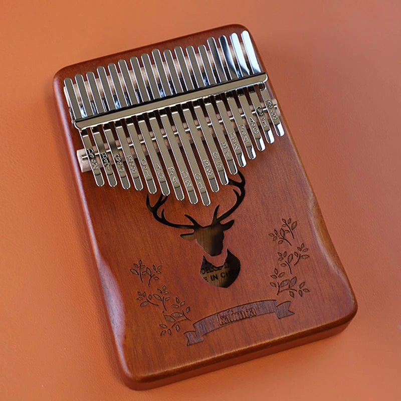 Kalimba Musikinstrument Daumenklavier 17 Tasten Mahagoni Holz Fingerklavier Kombinationsgeschenke für Kinder Tragbares Mbira Fingerklavier