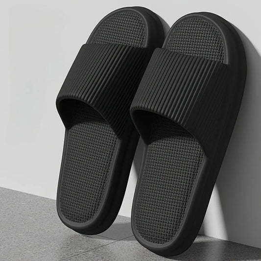 Men Summer Silent Slippers Indoor Home Bathroom Anti-Slip Soft EVA Sole Odor-Proof Sandals for Women Comfort Lightweight
