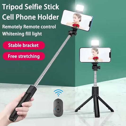 Wireless Bluetooth Selfie Stick Portable Tripod Stand Multifunctional Tripod With Wireless Remote Shutter For IOS Android Phone