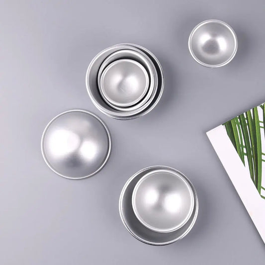 Sphere Bath Half Round Daifuku Dessert Pan Tin Baking 3D Aluminum Ball Mochi Mold Cake Pastry Mould Snowball
