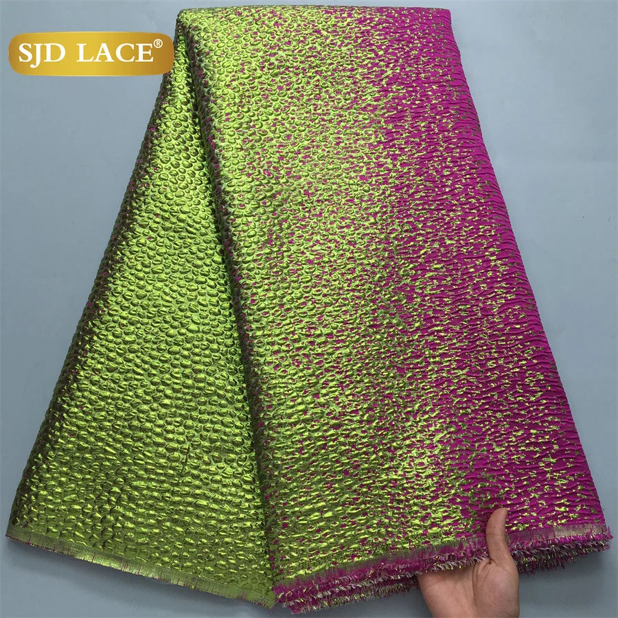 SJD LACE Afrikanische Brokat-Spitzenstoffe Französische Damastspitze 5 Yards 2026 Neueste Nigerianische Jacquard für Nähkleider für Damen Partykleid 4063