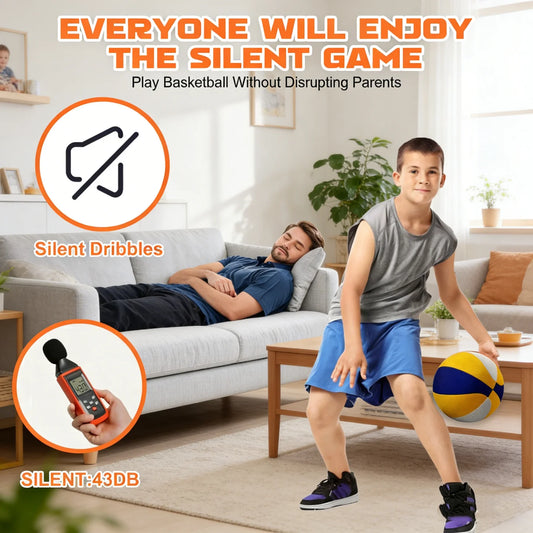 Weighted Silent Training Basketball High Bounce Foam Ball For Indoor Shooting Dribbling Home Workout Noiseless