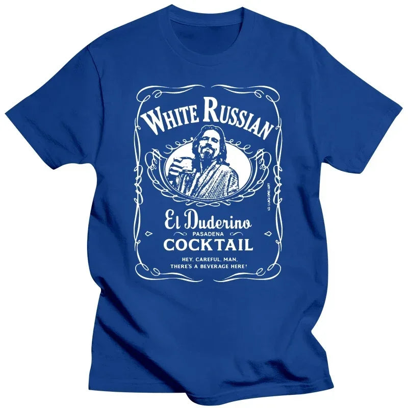 2019 Unisex T-Shirts The Big Lebowski The Dude White Russian Cocktail Schwarz Baumwolle Herren T-Shirt kostenloser Versand BAUMWOLLE 2024
