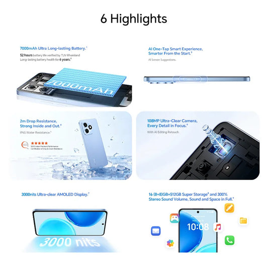 Neue globale Version HONOR X8d 4G 8GB+256GB 6,77 Zoll AMOLED Display 108MP Hauptkamera 7000 mAh 45W SuperCharge Dual SIM Android 16