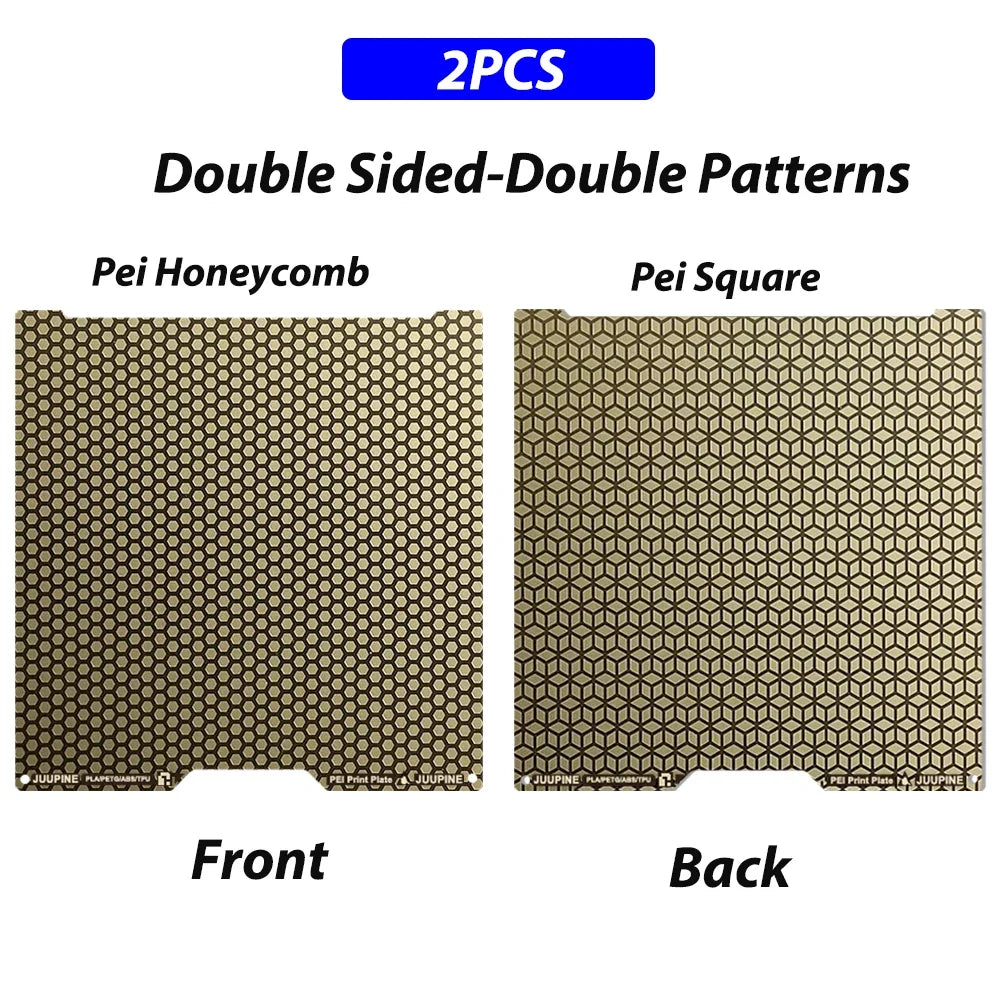 H2D Build Plate Pei Honeycomb Pei Squar Dould Sided Spring Steel Plate 350x320mm For Bambu Lab H2D Bed 3D Printer Accessories