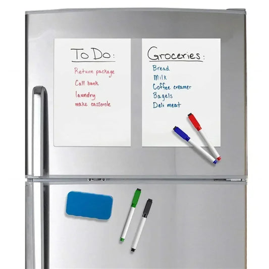 Magnetic Dry Erase Board Reusable Fridge Magnet Board Flexible Refrigerator Whiteboard for Reminder Memo, for Home Office School