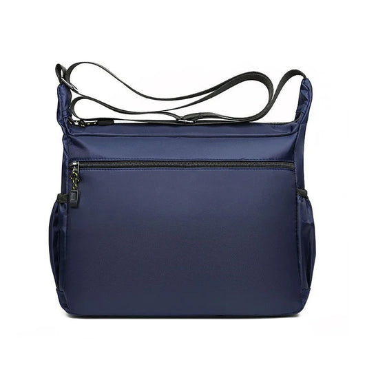 Men's Business Crossbody Bag with Multi-Layered Pockets Adjustable Shoulder Strap for Work Travel