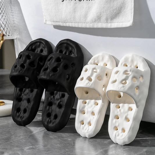 Men's Non-Slip Slide Sandals for Home, Breathable Quick-Dry House Slippers with Open Drainage for Indoor Shower Summer Wear