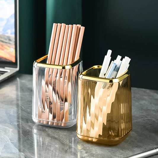 Luxuriöse Make-up-Organizer Schreibtisch Kosmetikpinsel Aufbewahrungsbox Büro Stiftehalter Make-up Pinsel Organizer Lippenstift Kleinteilehalter
