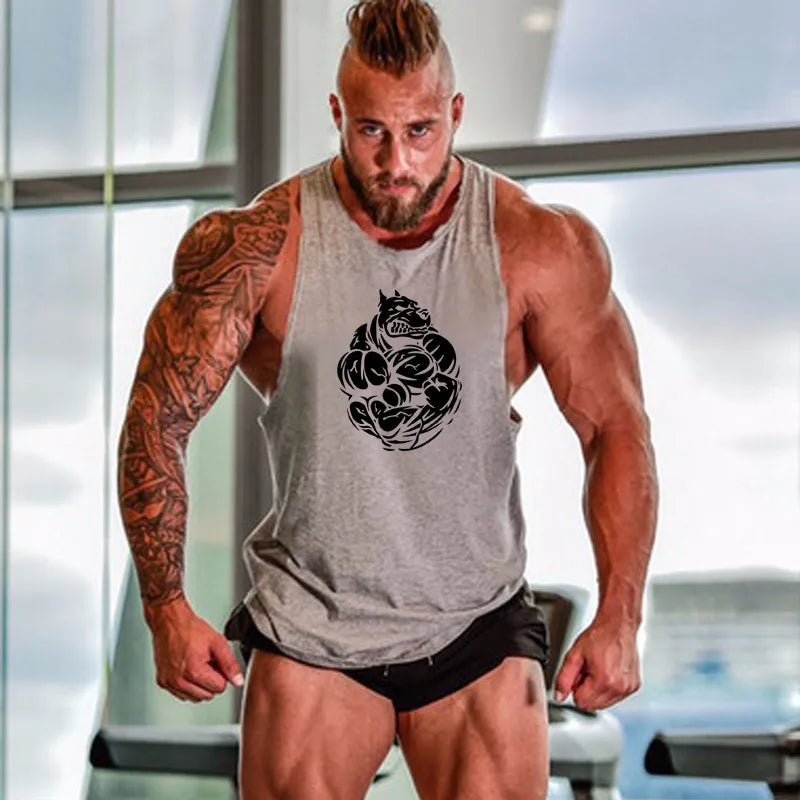 Ärmelloses Sweatshirt Fitnessbekleidung Westen Muskulöser Mann Singlet Herren Gym Shirt Herrenbekleidung Top für Fitness Stringer Vest Tops