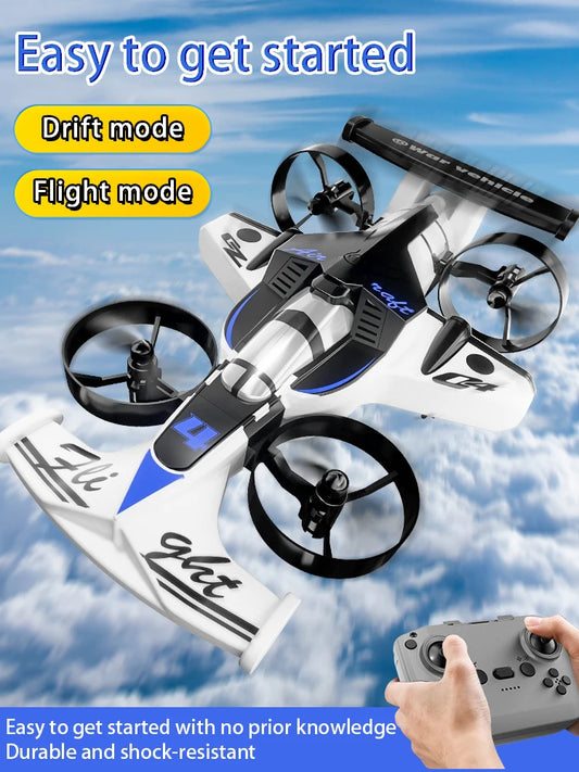 New remote-controlled flying car, land and air dual-mode quadcopter, stunt drifting car, Christmas gift for boys