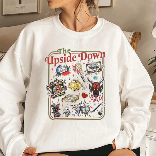 Le sweat à l'envers drôle clipart de Hawkins t-shirts graphiques Stranger ST5 inspiré Demogorgon hauts tendance sweats gothiques