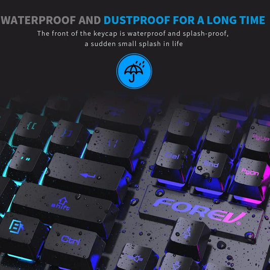 USB Kabeltastatur RGB Farbe Gaming Tastatur Mechanisches Gefühl Tastatur 104 Tasten Standardtastatur für Windows Laptop Computer