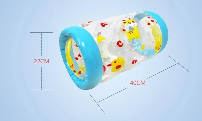 Krabbel-Lernrolle mit Glöckchen Kleinkind Stehend Früherziehungsspielzeug Aufblasbares Spielzeug Säuglingsrolle PVC Baby-Zappelspielzeug