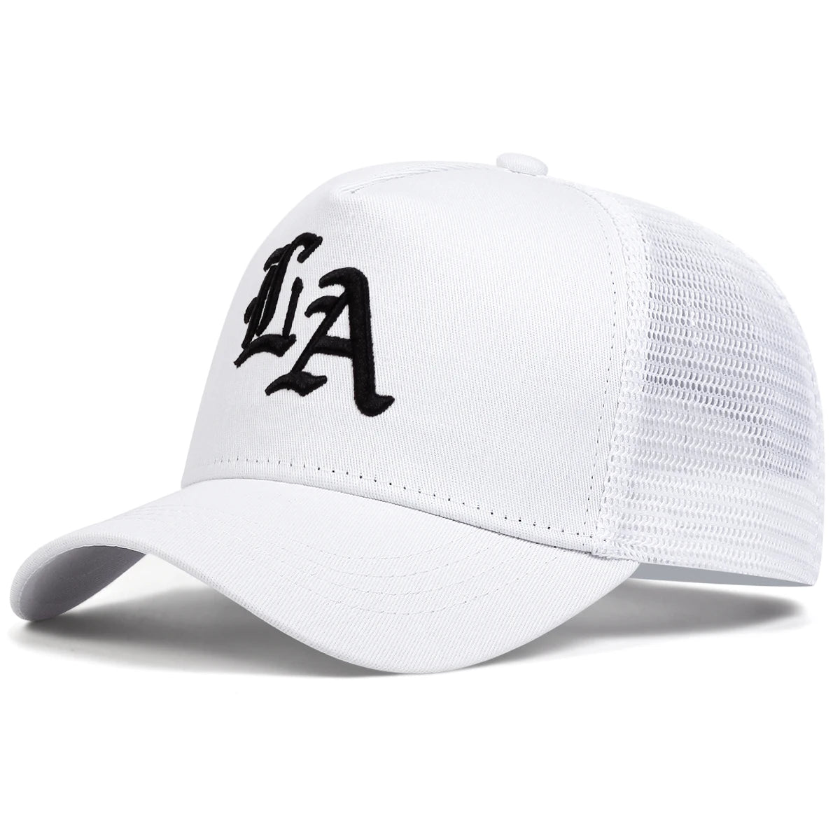 Unisex LA Stickerei Baseball Netzkappen Hip Hop Cap Frühling Sommer Outdoor Verstellbare Freizeithüte Sonnenhut